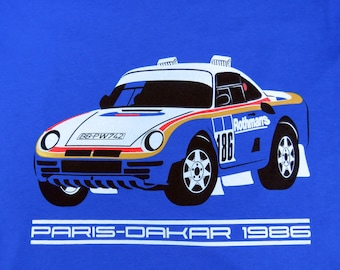 1986 Porsche 959 Paris to  Dakar Rally Race Winner T-Shirt Group B racing 911 Flat 6 Air cooled