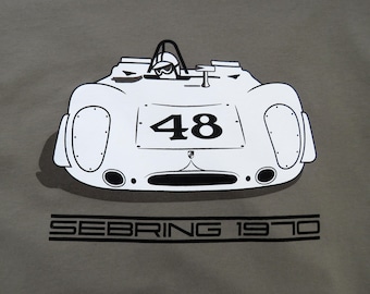 Porsche 908 Steve  McQueen 1970 12 Hours of Seabring shirt first in class winner