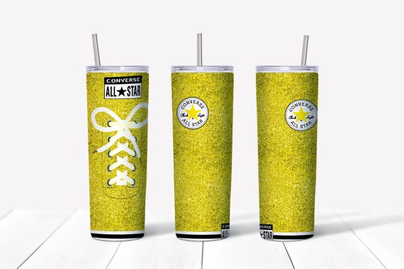yellow glitter converse
