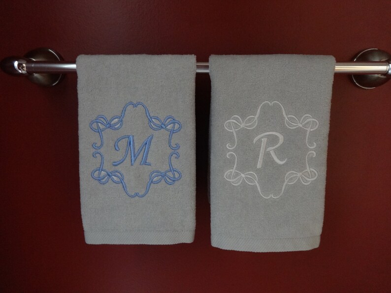 Personalized Monogram Fingertip Towels Wedding Gift for Etsy