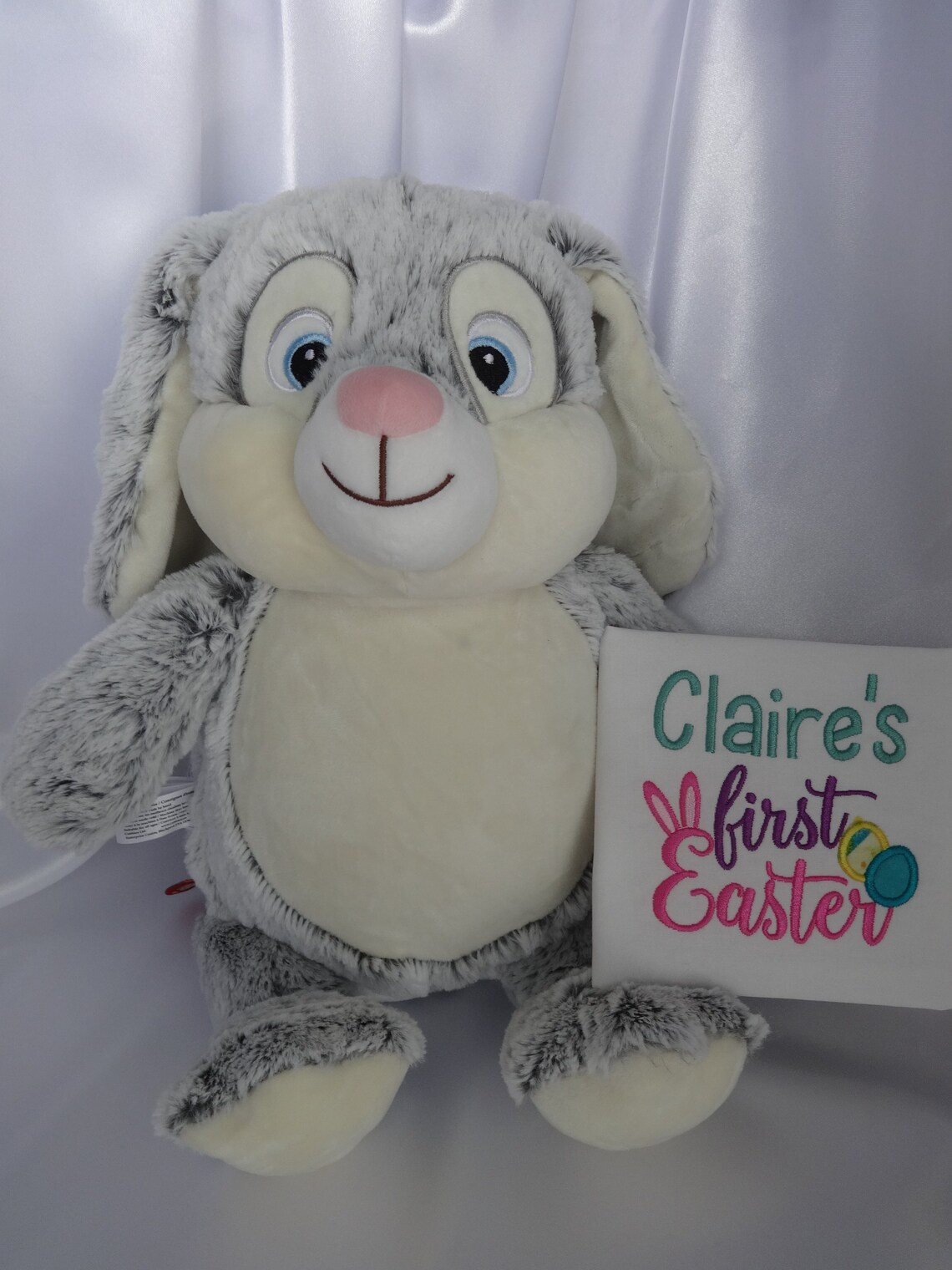 Personalized Embroidered Stuffed Cubbies Bunny First Easter Etsy