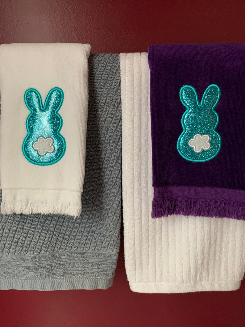 Easter Bunny Ears Fingertip Towel Easter Housewarming Gift Etsy