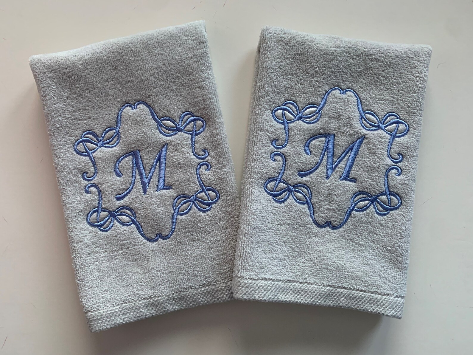 Personalized Monogram Fingertip Towels Wedding Gift for Etsy
