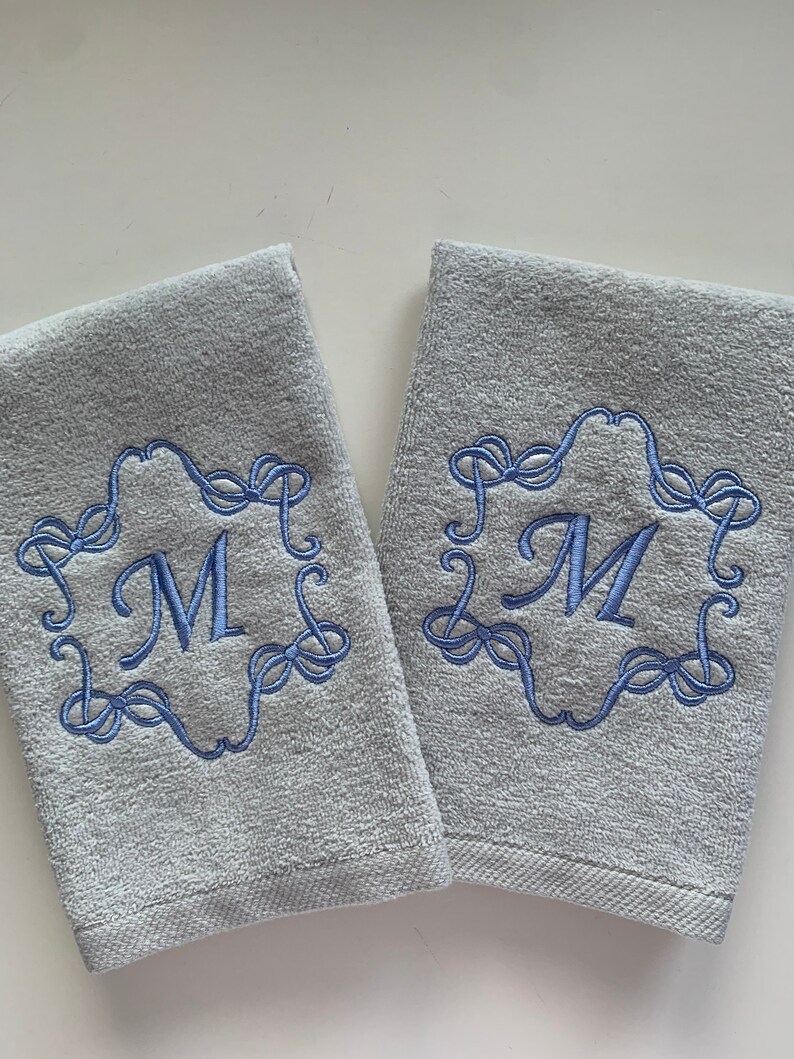 Personalized Monogram Fingertip Towels Wedding Gift for Etsy