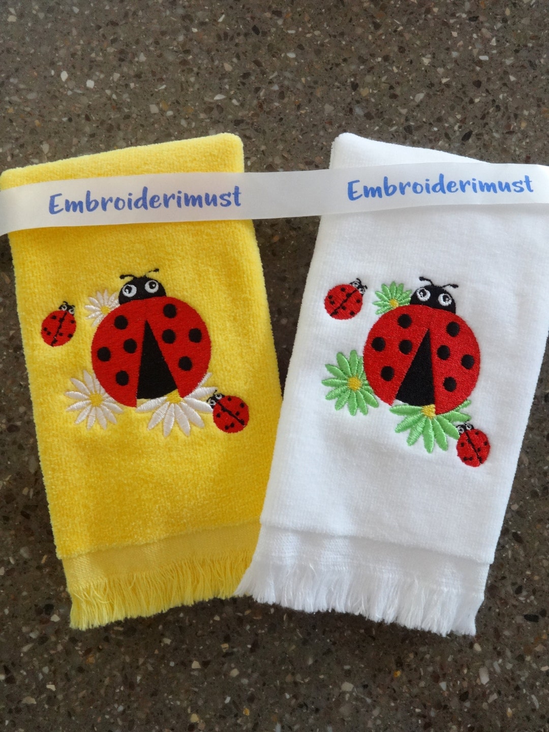 Ladybugs and Daisies Spring Summer Fingertip Powder Room - Etsy