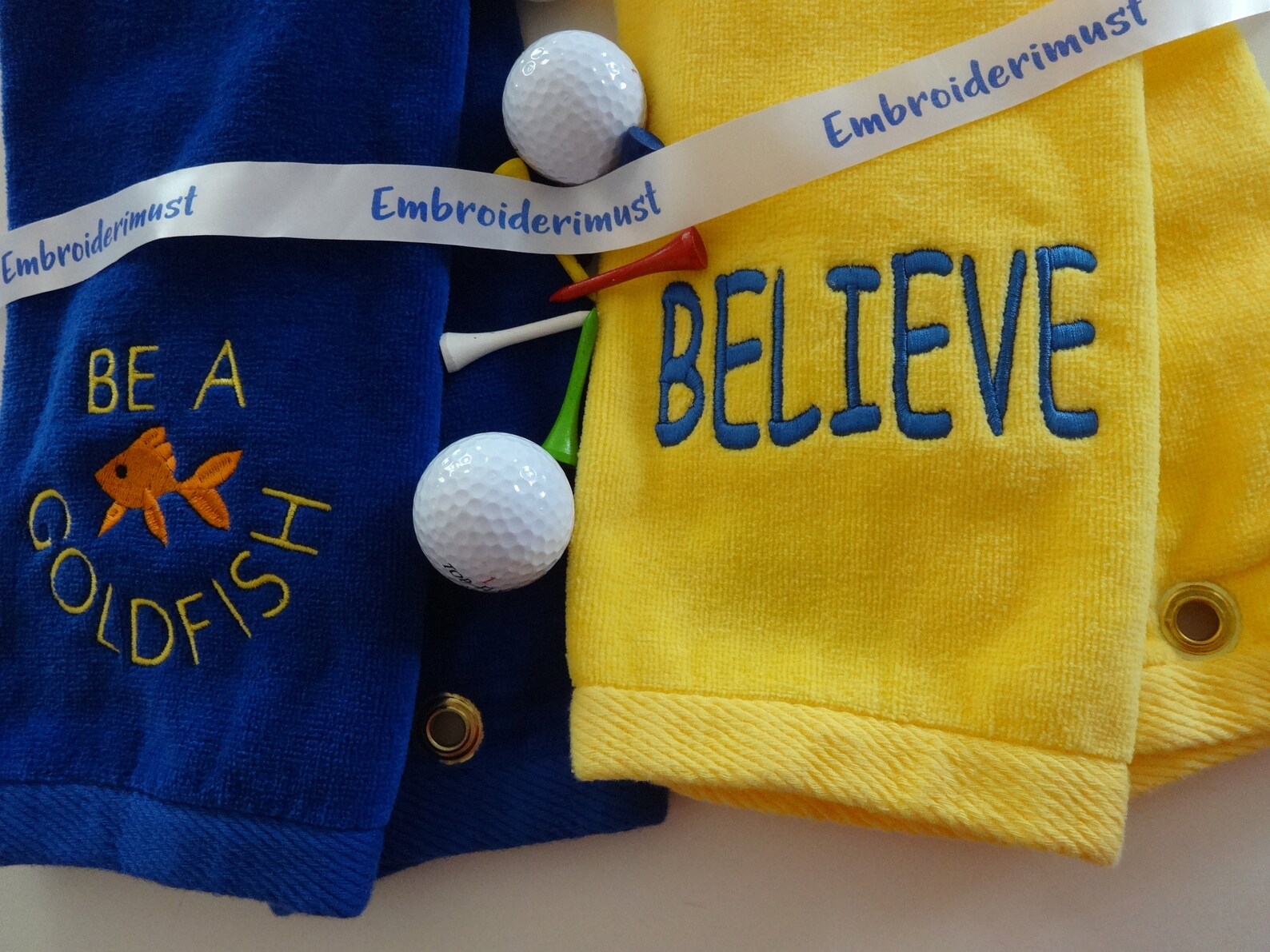 Lasso Believe Sign Be A Goldfish Golf or Bowling Towel Keep Etsy