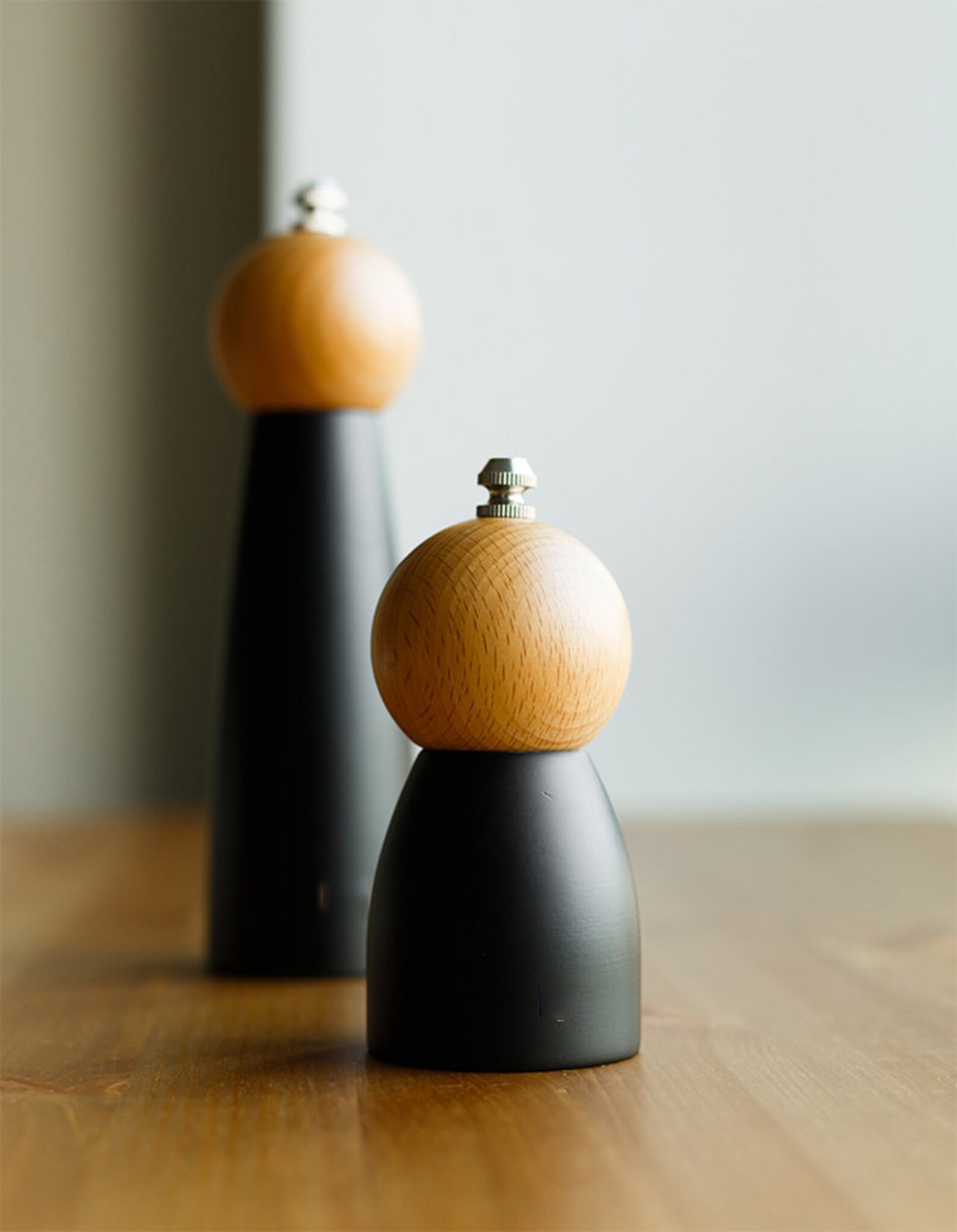 Japanese Style Salt and Pepper Grinder Pepper Mill Wooden Etsy
