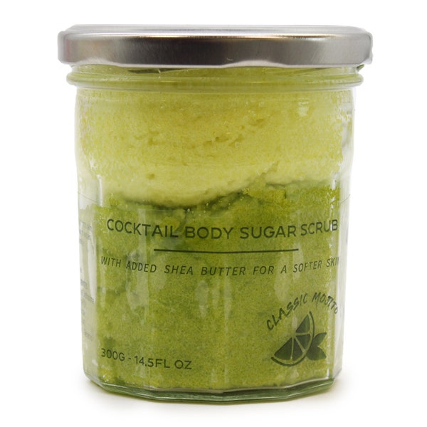 Fragranced Sugar Body Scrub - Classic Mojito 300g - Gift for Her | Indulgence | Pamper | Christmas Gift | Birthday Gift - FREE UK DELIVERY