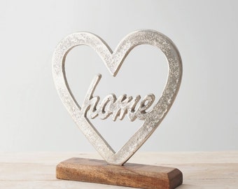 Home Heart Decoration, 21cm - Gift for Couples | Wedding Gift | Love Heart | New Home Gift | Home Decor