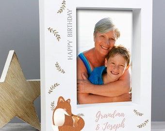 Personalised Mummy and Me Fox 5x7 Box Photo Frame - Birthday Gift | Gift for Her | Gift for Mum | Gift for Grandmother | Big Sister Gift