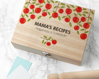 Personalised Orchard Recipe Box - Gift for Her | Gift for Him | Gift for Baker | Gift for Cook | Food Lovers Gifts | Family Recipes