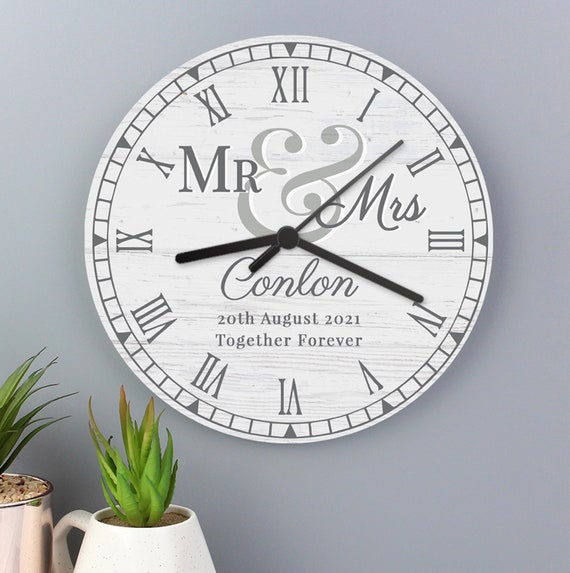 Valentine Couple Engaged DIY Wall Clock Wedding Room Decoration Weddings  Self Adhesive 3D Clock With Big Needles Newlywed Gift - AliExpress