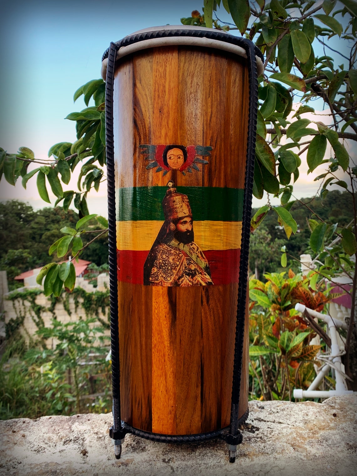 Nyabinghi Drum Blaue Mahoe Kete Trommel | Etsy