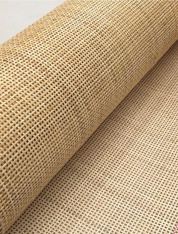 FREE Next-Day Delivery - 70cm Width | 20-1500cm Lengths | Radio Weave Square | Natural Cane Rattan Webbing Material Roll | FSC Approved