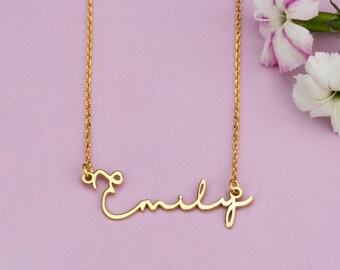 Christmas Gift Minimalist Name Necklace 