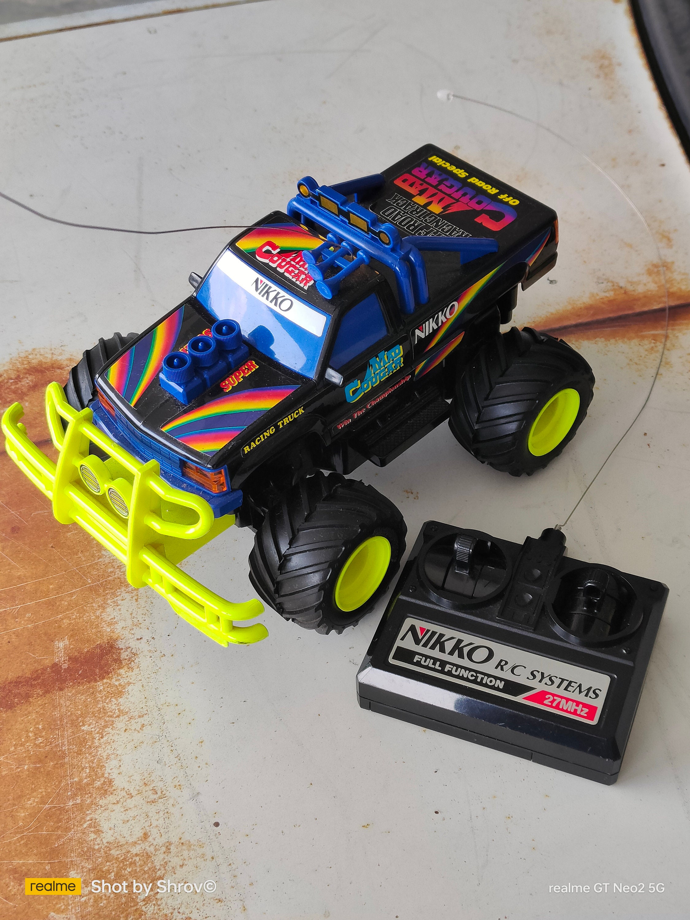 Vintage Retro Nikko Mad Cougar RC 1 20 Monster Truck Boxed 27mhz