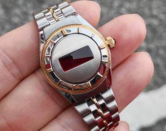 SEIKO セイコー 0533-5005 動作品 1914 70sヴィンテージ Seiko 0533-5005 Gold Plated Quartz LCD Collectible Watch *** Full