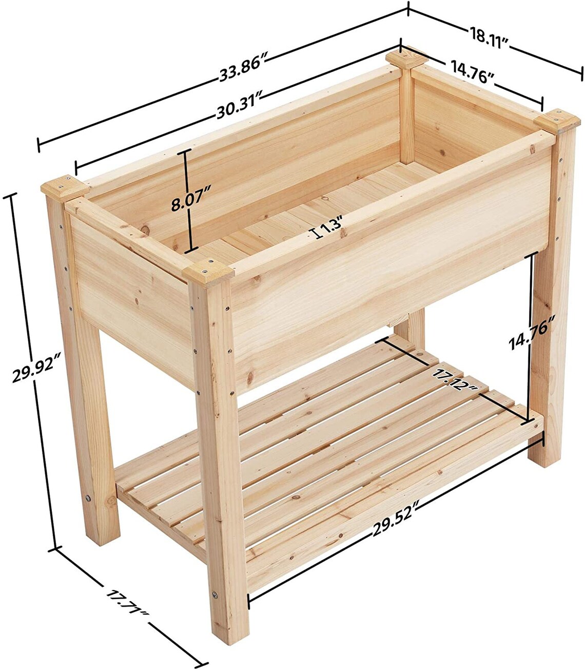 Wooden Raised Elevated Garden Bed Kit with Legs Planter Flower Etsy