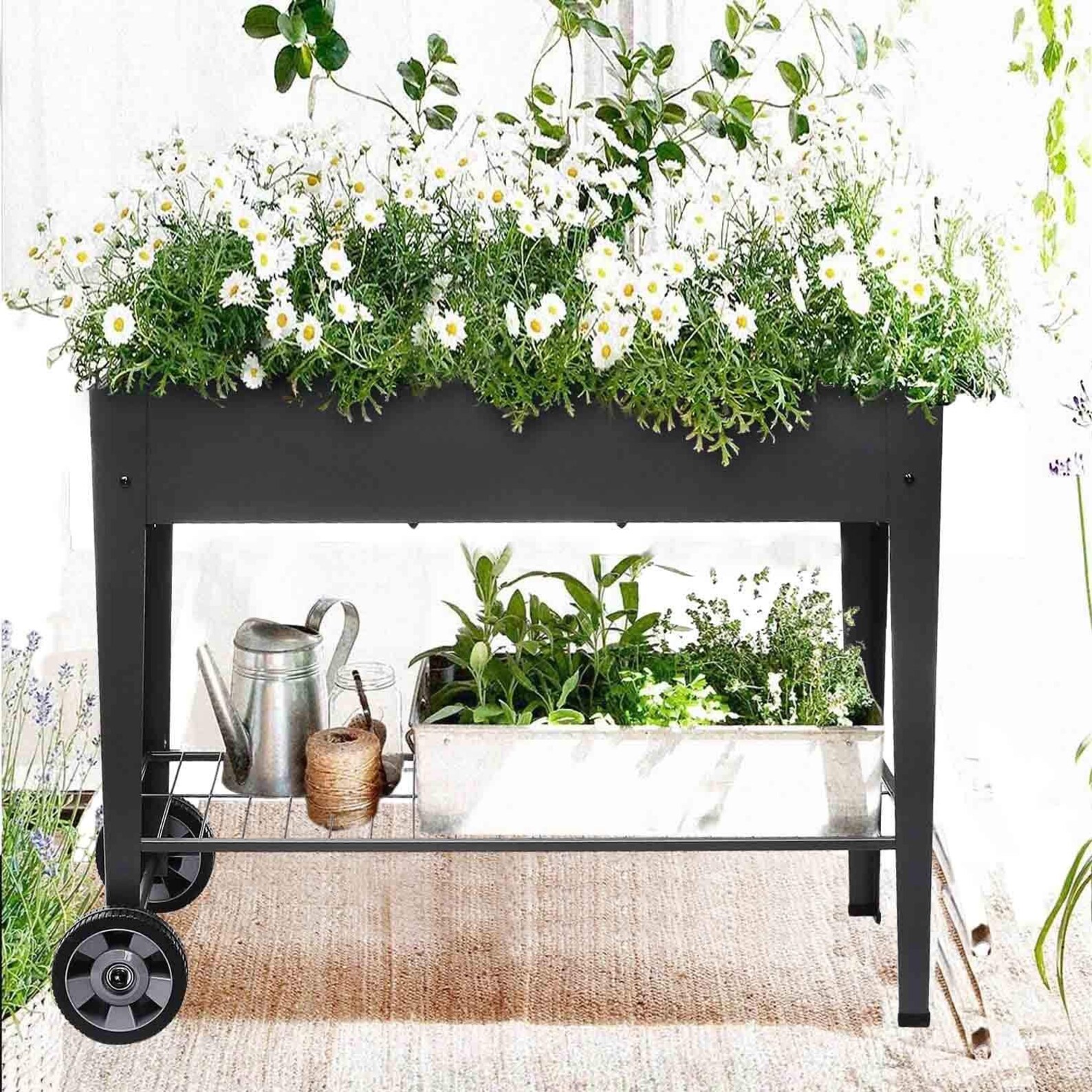 Raised Planter Box With Legs Outdoor Elevated Garden Bed on Etsy
