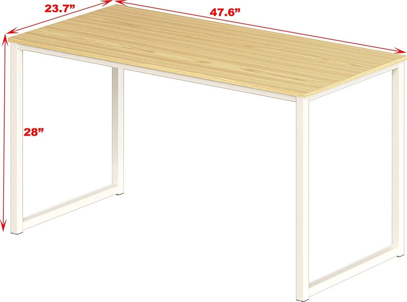 Home Office 48inch Computer Desk White/oak Etsy