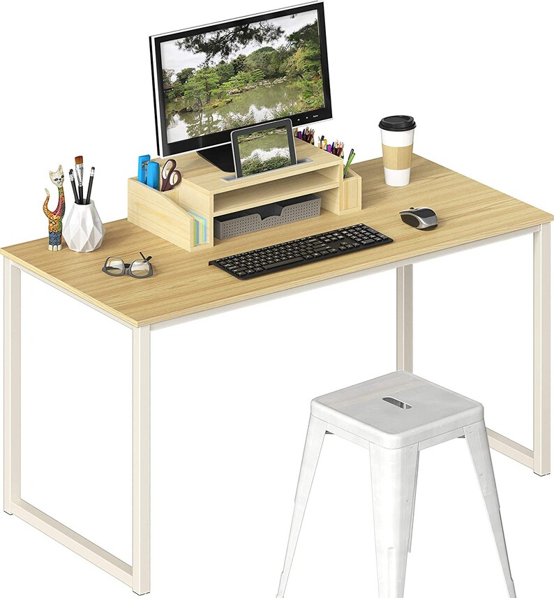 Home Office 48inch Computer Desk White/oak Etsy