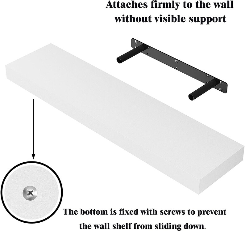 Floating Shelf Wall ShelfDecor Wall Mounted Shelves Hanging Etsy