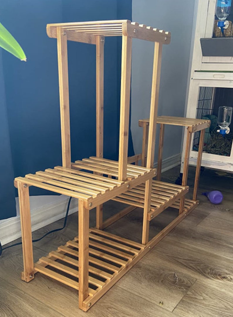 Bamboo Plant Stand Rack 4 Tier Indoor&outdoor Multiple Flower Etsy