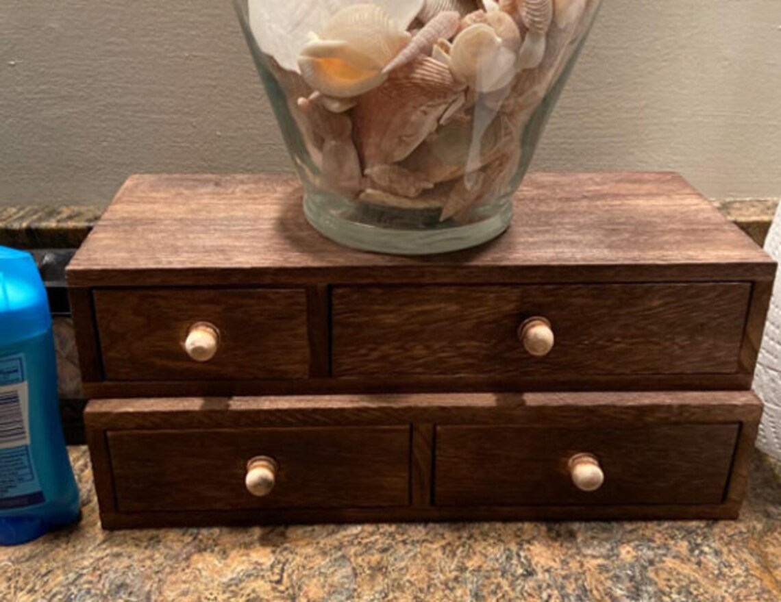 Floating Shelf With Drawer Wall Mounted Set of 2 Rustic Wood Etsy