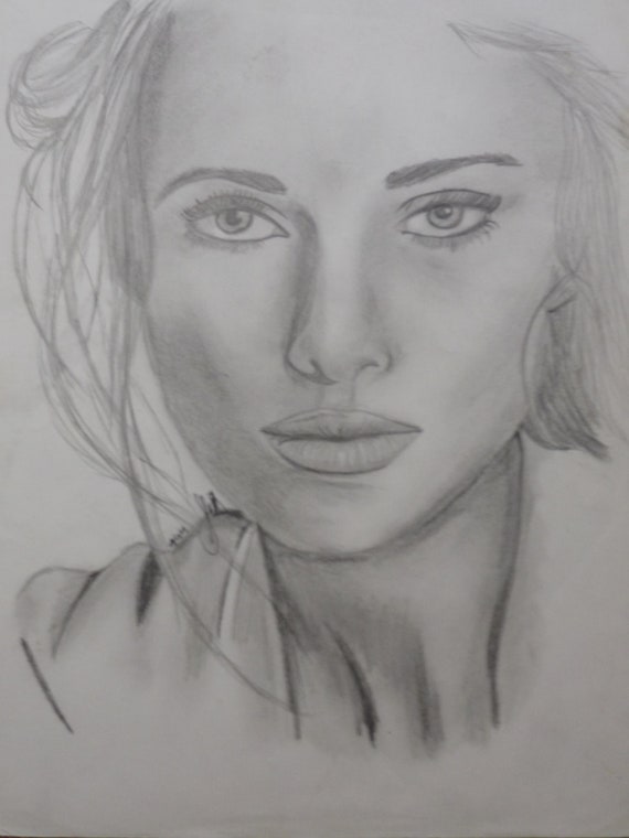 Original Art Pencil Drawing of Women Pencil Art Drawings From