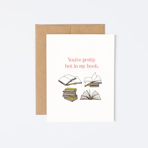 Livro de cartões comemorativos premium fosco texturizado Leitor glamouroso amor rosa fofo leitor engraçado