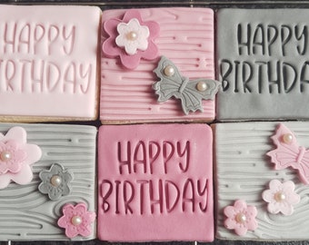 Birthday biscuits/ birthday cookies/ iced biscuit/ personalised biscuits/ happy birthday biscuits/ birthday gift/ birthday card/ cookies