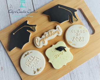 Personalised Graduation Biscuits/ Graduation Cookies/ Graduation Gift/ Class of 2024 Gift/ Graduate Gift/ Congratulation Gift/ Cookie Gift