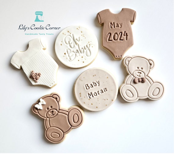 Baby Shower Cookies/ New Baby Cookies/ Baby Biscuits/ Baby Shower Favours/ Pregnancy Announcement/ Baby Gift/ New Mum Gift/ New Parents Gift