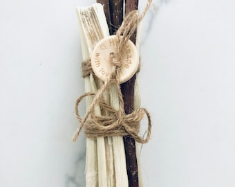 Apple Branch Nibble Log, Rabbit Chew Toy, Small Animal Teeth Grinder