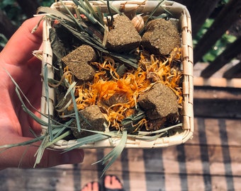 Celebration Forage Box, Pet Rabbit and Small Animal Dried Treats, Bunny Treats and Food Toppings, Foraging Food for Rabbits
