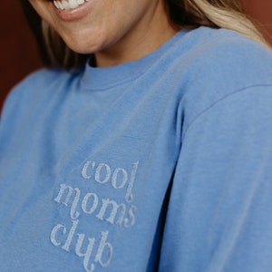 Cool Moms Club| Mom Crewneck long sleeve| Embroidered Crewneck| Mommy & Me| Twinning| Summer Vibes| Sewing