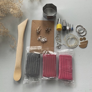 DIY Polymer Clay Earring Kit| 1st time| Crafts| Snowday Fun