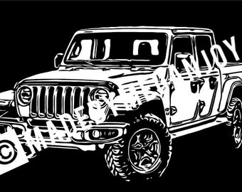 Download Jeep Gladiator Svg Etsy