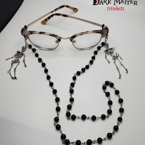 Gothic, Spooky, Skeleton Glasses Chain.