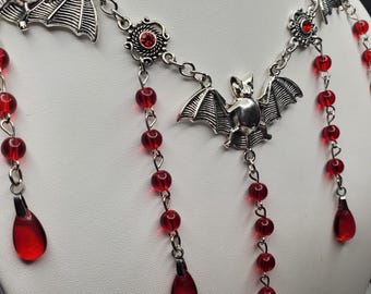 Vampire, Gothic, Victorian, Halloween, Spooky Necklace.