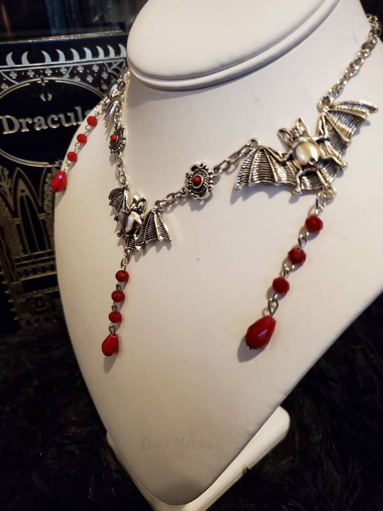 Vampire Necklace. Gothic Victorian Halloween Style. Bat - Etsy