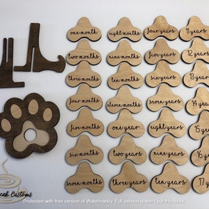 Pet Milestone Sign - Interchangeable - Digital Cut File