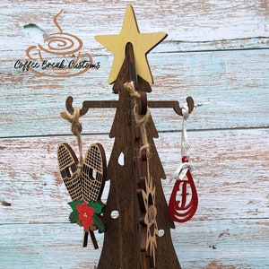 Kerstornament boomstandaard SVG, ornamenthouder SVG, ornamentstandaard SVG, Glowforge digitaal gesneden bestand