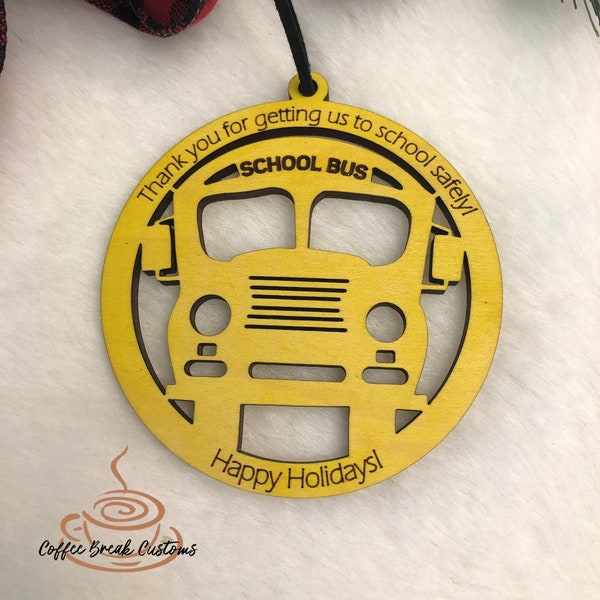 School Bus Driver Ornament SVG, Digital file download, Bus Driver Gift SVG, Glowforge file