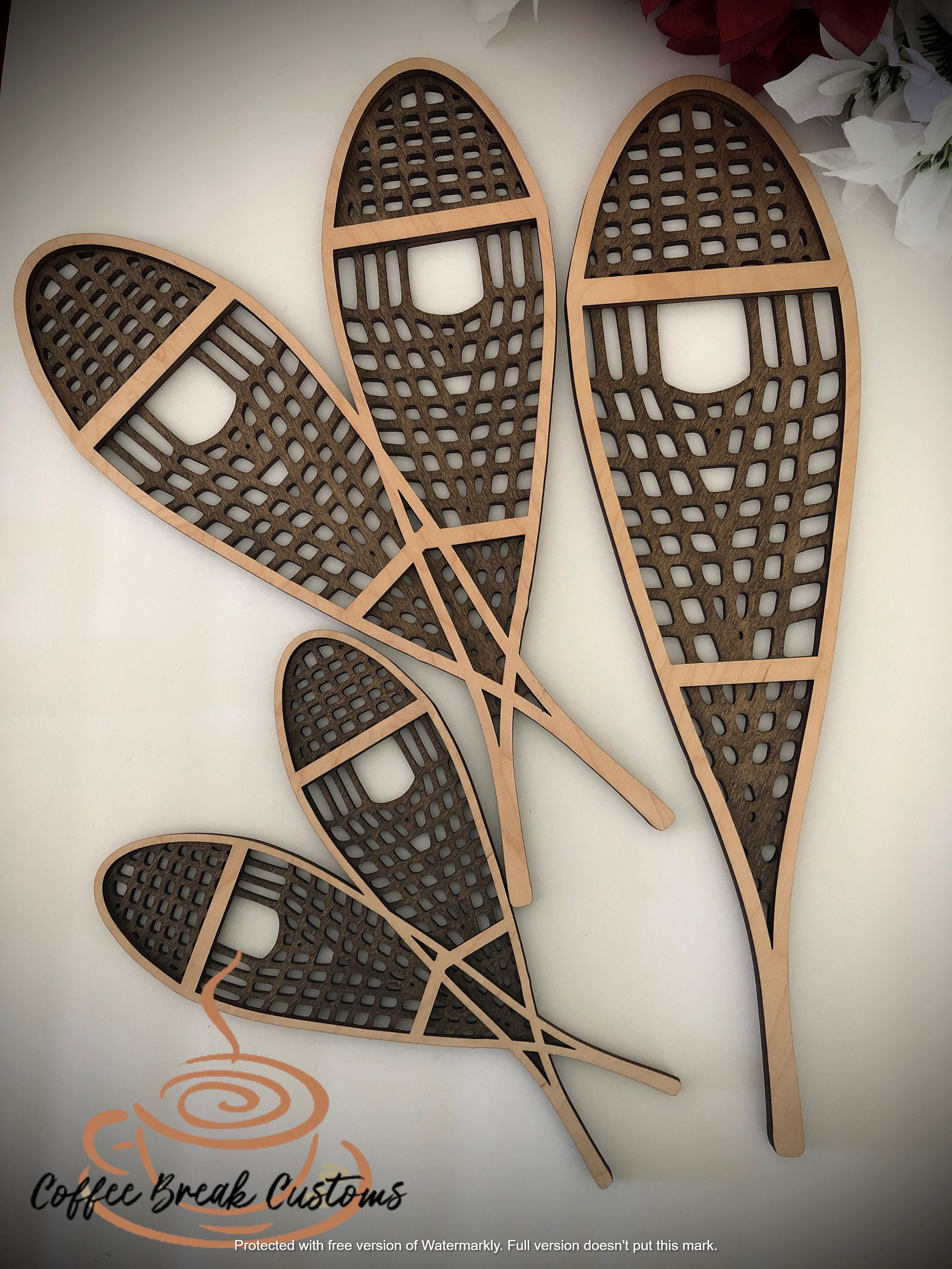 Snowshoe Decoration SVG Digital Cut File Etsy Canada