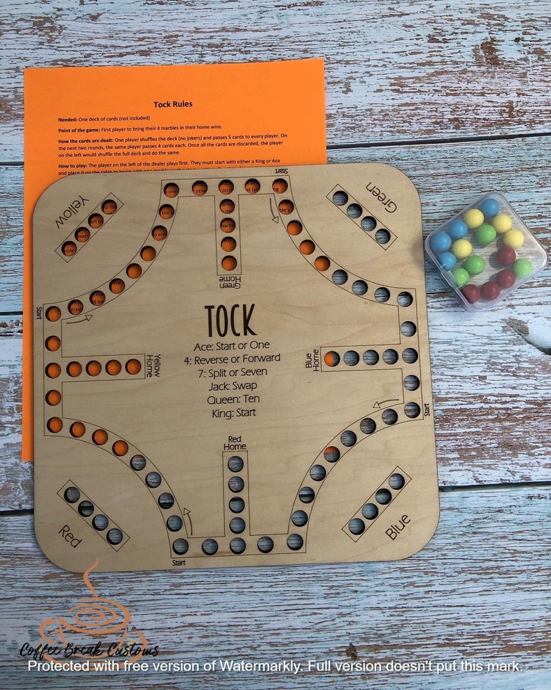 Tock Board Game Digital File Ready Game Svg Etsy