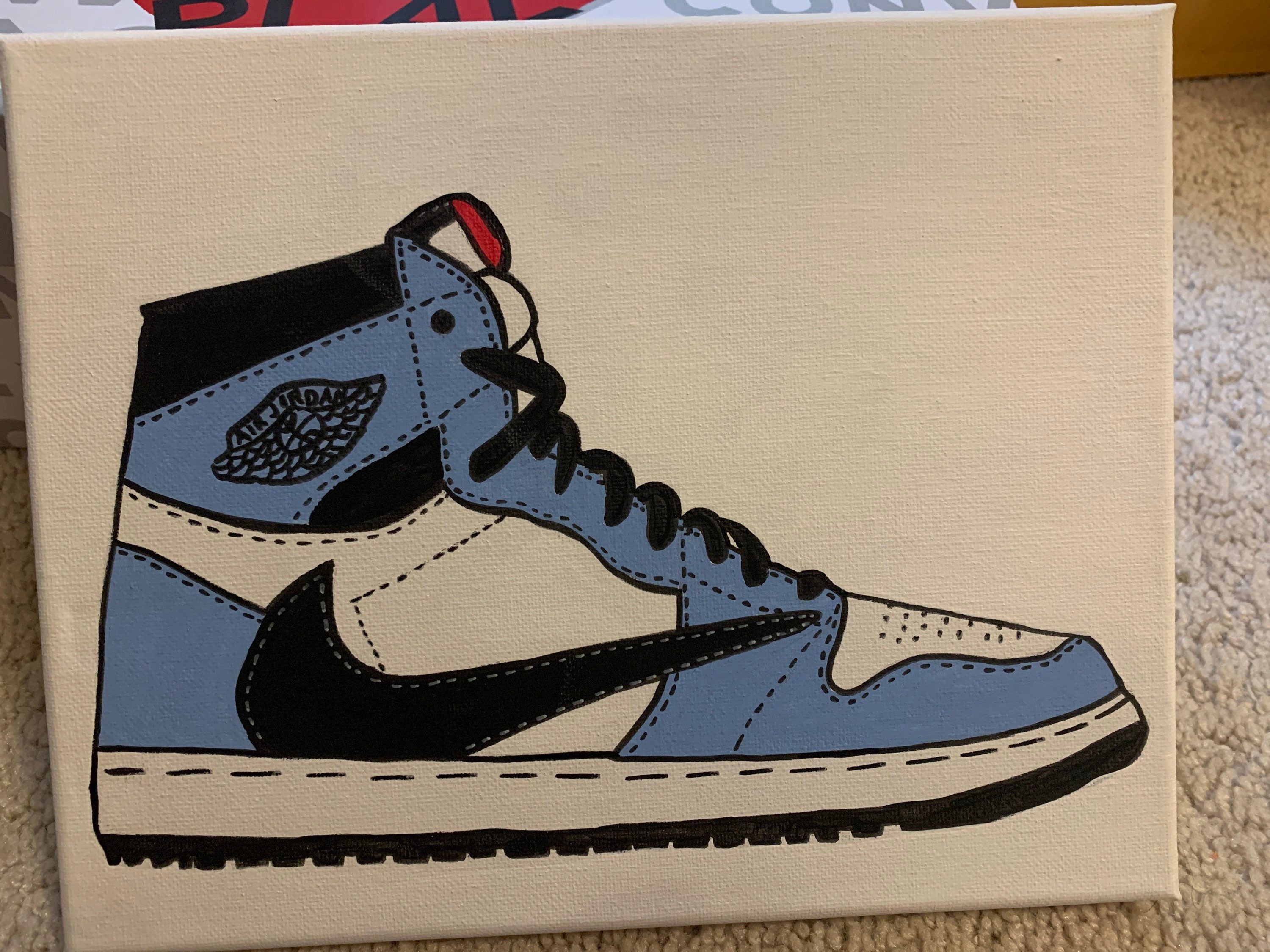 Air Jordan 1 Painting | Etsy
