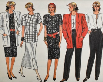 Vogue 9823 Blouse Jacket Skirt Pants Pattern Size 8-10-12