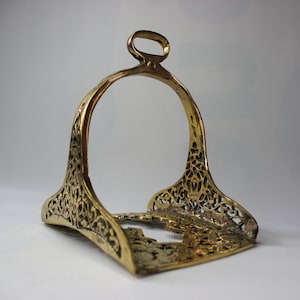 18th-19th Century Ottoman Cavalry Stirrup, Horse Crankshaft, brass casting, Antique Handmade product, horse riding products, Decoration,Gift