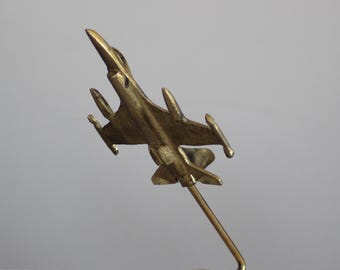 Brass airplane Model, F-16 Fighter Jet, Decorative costum airplane, Table Decor, Airplane decor, Aeronautical Decor,Office decor, Home Decor